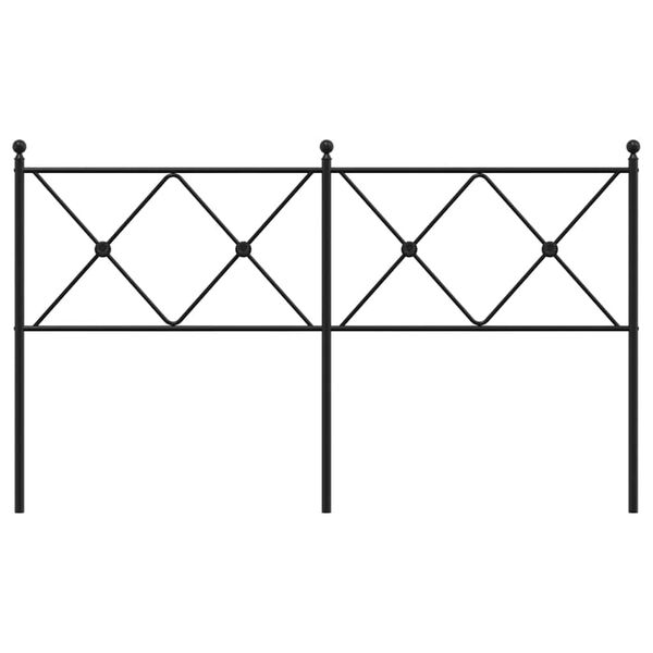 vidaXL Ersatz-Kopfteil Metall Schwarz 160 cm
