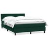 vidaXL Boxspringbett mit Matratze Dunkelgr&uuml;n 160x210 cm Samt