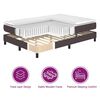 vidaXL Boxspringbett mit Matratze Dunkelbraun 140 x 190 cm Stoff