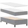 vidaXL Boxspringbett mit Matratze mit LED Hellgrau 80 x 200 cm Stoff