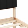 vidaXL Bettgestell mit gepolstertem Kopfteil Schwarz 160 x 200 cm