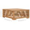 vidaXL 12-tlg. Garten-Lounge-Set mit Creme Kissen Massivholz Teak