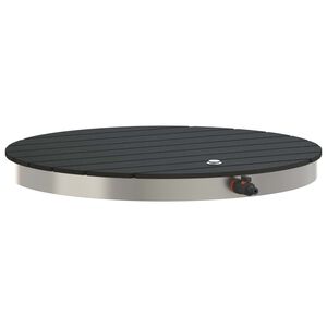 vidaXL Garten Boden Dusche WPC und Edelstahl 201 Anthrazit