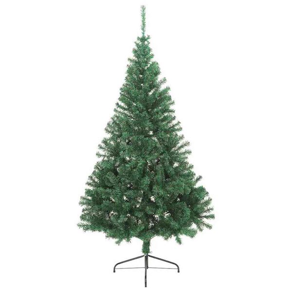 vidaXL K&uuml;nstlicher vorbeleuchteter Weihnachtsbaum Gr&uuml;n 180 cm PVC