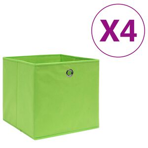 vidaXL Aufbewahrungsboxen 4 Stk. Vliesstoff 28x28x28 cm Gr&uuml;n
