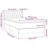 vidaXL Boxspringbett mit Matratze Schwarz 90x190 cm Stoff