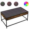 vidaXL Couchtisch mit Infinity-LED Räuchereiche 90x50x41 cm