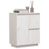 vidaXL Sideboard Weiß 60x34x75 cm Massivholz Kiefer
