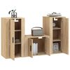 vidaXL 3-tlg. TV-Schrank-Set Sonoma-Eiche Holzwerkstoff