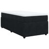 vidaXL Boxspringbett mit Matratze Schwarz 100x200 cm Samt