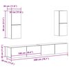 vidaXL 4-tlg. TV-Schrank-Set Wandmontage Artisan-Eiche Holzwerkstoff