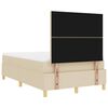 vidaXL Boxspringbett mit Kopfteil Creme 120 x 190 cm Stoff