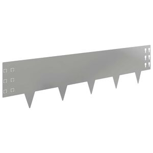 vidaXL Raseneinfassung 30 stk. 100 x 25 cm Stahl Silber