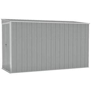 vidaXL Anbauschuppen Grau 118x288x178 cm Verzinkter Stahl