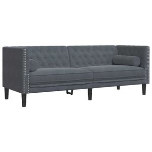 vidaXL Sofa Dunkelgrau 194 x 74,5 x 70,5 cm Samt