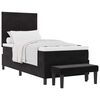 vidaXL Boxspringbett mit Kopfteil Schwarz 200 x 100 cm Samt