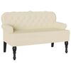 vidaXL Chesterfield Bank Creme 119,5 x 64,5 x 75 cm Kunstleder