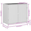 vidaXL Gartenschrank Beige 83x45x76 cm Poly Rattan