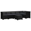 vidaXL 6-Sitzer Garten Sofa mit Kissen Rattan Look PP Anthrazit