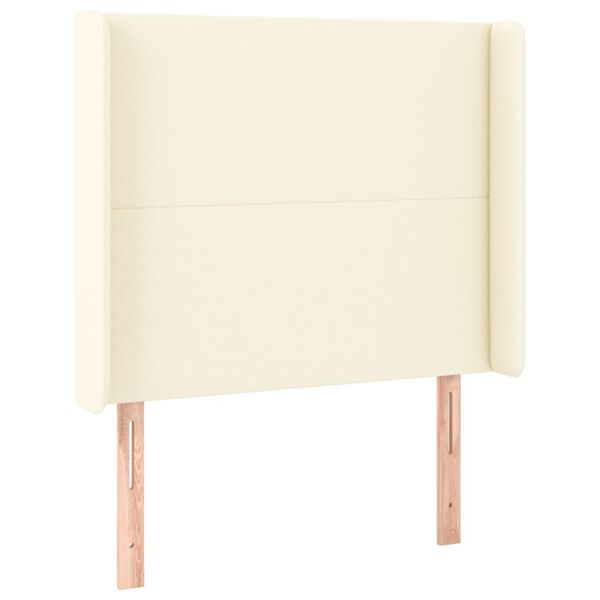 vidaXL Kopfteil mit Ohren Creme 103x16x118/128 cm Kunstleder