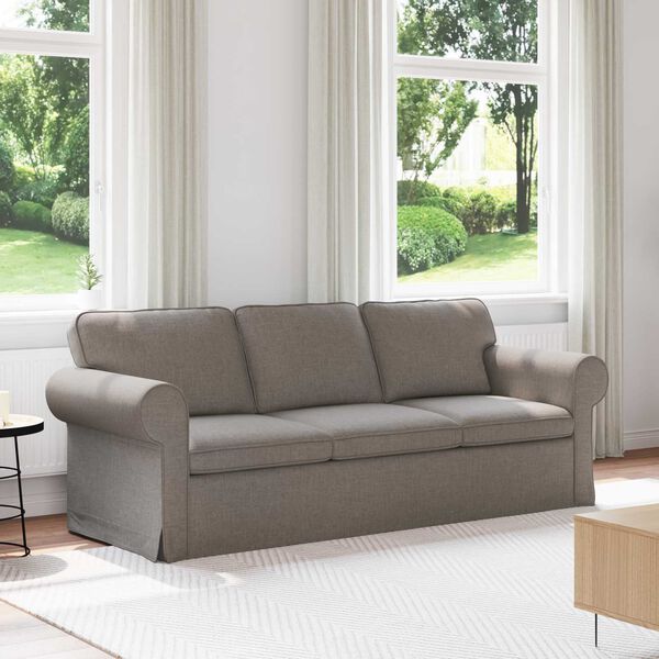 vidaXL Sofa Taupe 215 x 82 x 80 cm Stoff