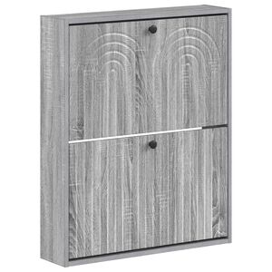 vidaXL Wandmontierter Schuhschrank ALKMAAR 71 x 17 x 86 cm Sonoma-Grau