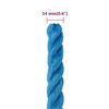vidaXL Arbeitsseil Blau 14 mm 50 m Polypropylen
