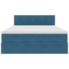 vidaXL Bett mit Stauraum und LED Dunkelblau 140 x 190 cm Samt