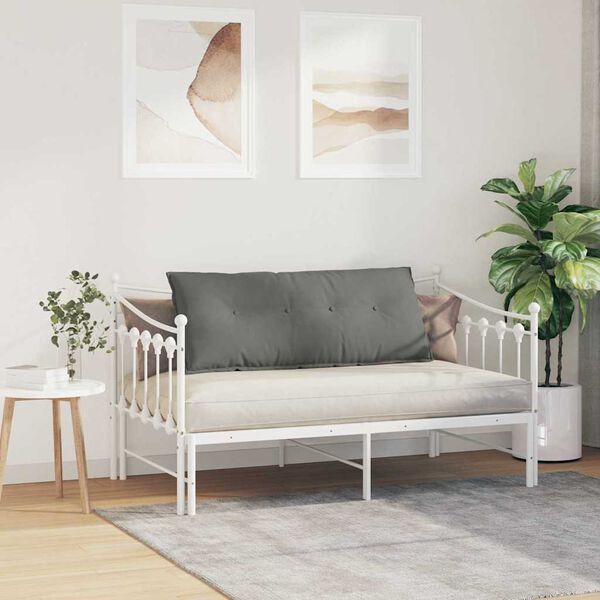 vidaXL R&uuml;ckenkissen Dunkelgrau 120 x 50 cm Mikrofaserstoff