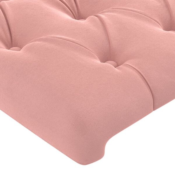 vidaXL Kopfteil Rosa 90x7x78/88 cm Samt