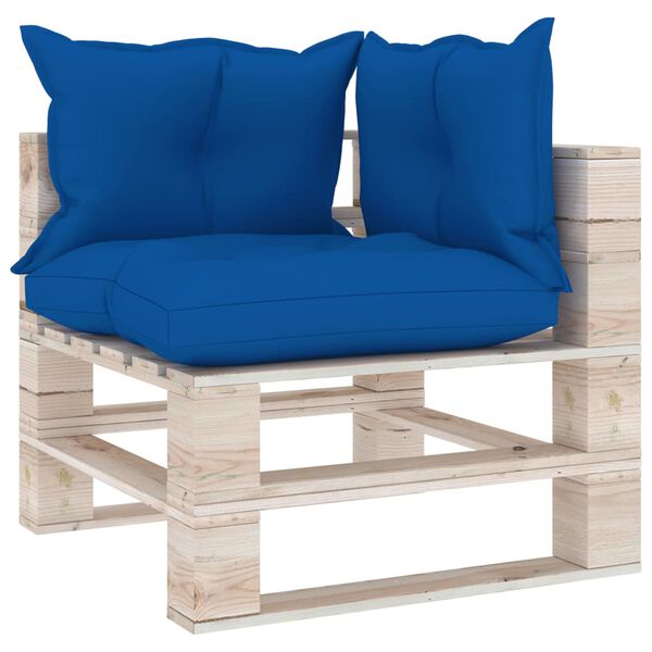 vidaXL 6-tlg. Garten-Lounge-Set aus Paletten mit Kissen Kiefernholz