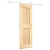vidaXL Schiebet&uuml;r Nat&uuml;rlich und Wei&szlig; 70 x 210 cm Massivkiefer
