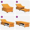 vidaXL Schlafsofa Ausziehbar Dunkelgelb 194 x 50 x 82 cm Stoff