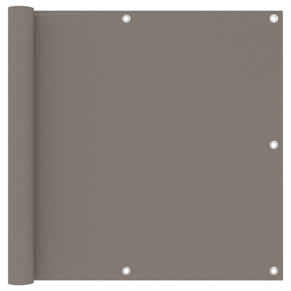 vidaXL Balkon-Sichtschutz Taupe 90x600 cm Oxford-Gewebe