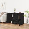 vidaXL Sideboard Schwarz 91x29,5x65 cm Holzwerkstoff