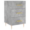 vidaXL Nachttisch Betongrau 40x40x66 cm Holzwerkstoff