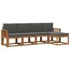 vidaXL Outdoor-Sofagarnitur 5 stk. Natur und Anthrazit