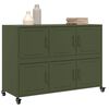 vidaXL Sideboard Olivgr&uuml;n 100,5x39x72 cm Stahl
