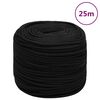 vidaXL Arbeitsseil Schwarz 10 mm 25 m Polyester