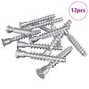 vidaXL Confirmat-Schrauben 12 Stk. Silber &Oslash;7 x 50 mm Metall