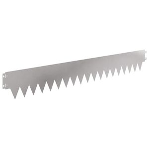 vidaXL Rasenkante 10 stk. 103 x 15 cm Stahl Silber