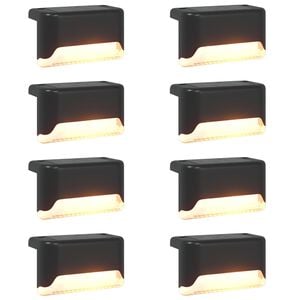 vidaXL Au&szlig;en Solarlichter mit Erdnagel 8 stk. Warmes Wei&szlig; 4,5 cm
