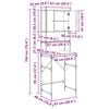 vidaXL Waschmaschinenschrank Altholz 68 x 48,5 x 194 cm