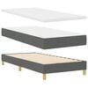 vidaXL Boxspringbett mit Matratze Dunkelgrau 200 x 100 cm Polyester