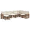 vidaXL Gartensofa-set 8 pcs Beige und Cremewei&szlig; Poly-Rattan