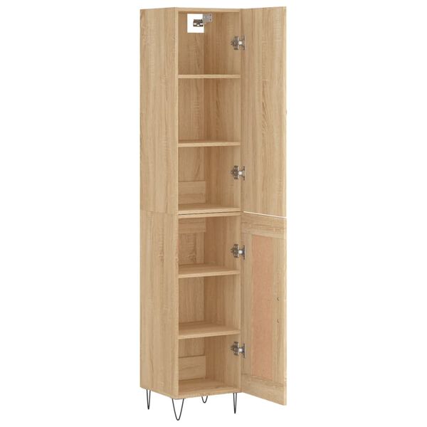 vidaXL Highboard Sonoma-Eiche 34,5x34x180 cm Holzwerkstoff