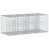 vidaXL Gabionen-Hochbeet 140 x 60 x 55 cm Verzinkter Stahl Silber