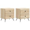 vidaXL Nachttisch 2 Stk. Sonoma-Eiche 43 x 34,5 x 47,5 cm