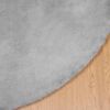 vidaXL Kunstfell Hasen Teppich Olite Grau &Oslash; 80 cm Polyester