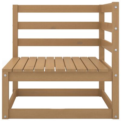 vidaXL Outdoor-Sofa 4-Sitzer Honigbraun Massivholz Kiefer